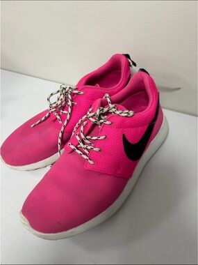 Nike Hot Pink Athletic Sneakers with Black Swoosh